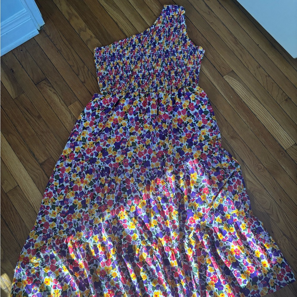 Floral One-Shoulder Kids Dress